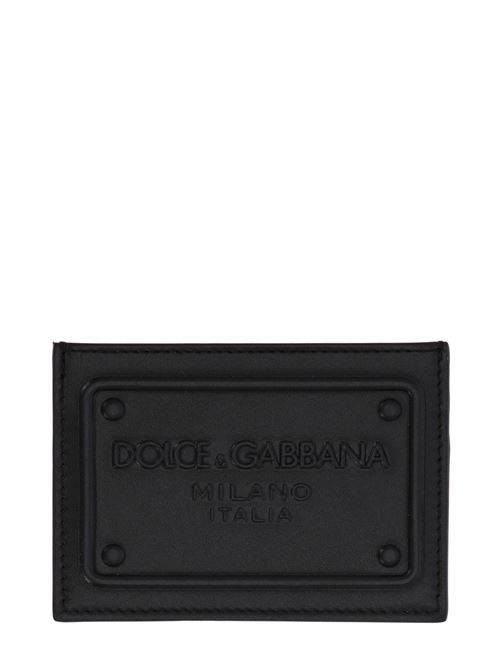 Portacarte nero con logo DOLCE&GABBANA | BP3239AG21880999